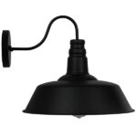 GloboStar® SORD 01053 Vintage Επιτοίχιο Φωτιστικό Απλίκα Μονόφωτο 1 x E27 IP20 Μαύρο Μέταλλο - Μ36 x Π42 x Υ32cm - Image 3