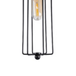 GloboStar® KLECE 01057 Vintage Κρεμαστό Φωτιστικό Ανάρτηση Μονόφωτο 1 x E27 IP20 Μαύρο & Χρυσό Μέταλλο - Μ8 x Π8 x Υ28cm - Image 8