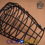 GloboStar® DROPS 01059 Vintage Κρεμαστό Φωτιστικό Πλέγμα Πολύφωτο 6 x E27 IP20 Μαύρο Μέταλλο - 120cm - Image 3