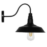 GloboStar® SORD 01065 Vintage Επιτοίχιο Φωτιστικό Απλίκα Μονόφωτο 1 x E27 IP20 Μαύρο Μέταλλο Μ26 x Π37 x Υ32cm - Image 3