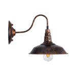 GloboStar® SORD 01067 Vintage Επιτοίχιο Φωτιστικό Απλίκα Μονόφωτο 1 x E27 IP20 Χάλκινο Μέταλλο - Μ26 x Π37 x Υ32cm - Image 3