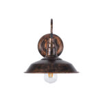 GloboStar® SORD 01067 Vintage Επιτοίχιο Φωτιστικό Απλίκα Μονόφωτο 1 x E27 IP20 Χάλκινο Μέταλλο - Μ26 x Π37 x Υ32cm - Image 4