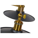GloboStar® MINIMALL 01069 Vintage Επιτοίχιο Φωτιστικό Απλίκα Δίφωτο 2 x E27 IP20 Μαύρο & Χρυσό Μέταλλο - Μ30 x Π60 x Υ18cm - Image 5