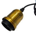 GloboStar® ANER 01073 Vintage Κρεμαστό Φωτιστικό Καμπάνα Μονόφωτο 1 x E27 IP20 Μαύρο & Χρυσό Μέταλλο - Μ27.5 x Π27.5 x Υ19cm - Image 2