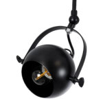 GloboStar® CANNES 01081 Μοντέρνο Φωτιστικό Οροφής Ράγα Δίφωτο 2 x E27 IP20 Μαύρο Μέταλλο - Μ61 x Π12 x Υ48cm - Image 6
