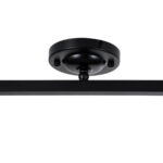 GloboStar® CANNES 01082 Μοντέρνο Φωτιστικό Οροφής Ράγα Πολύφωτο 4 x E27 IP20 Μαύρο Μέταλλο - Μ108 x Π12 x Υ48cm - Image 9