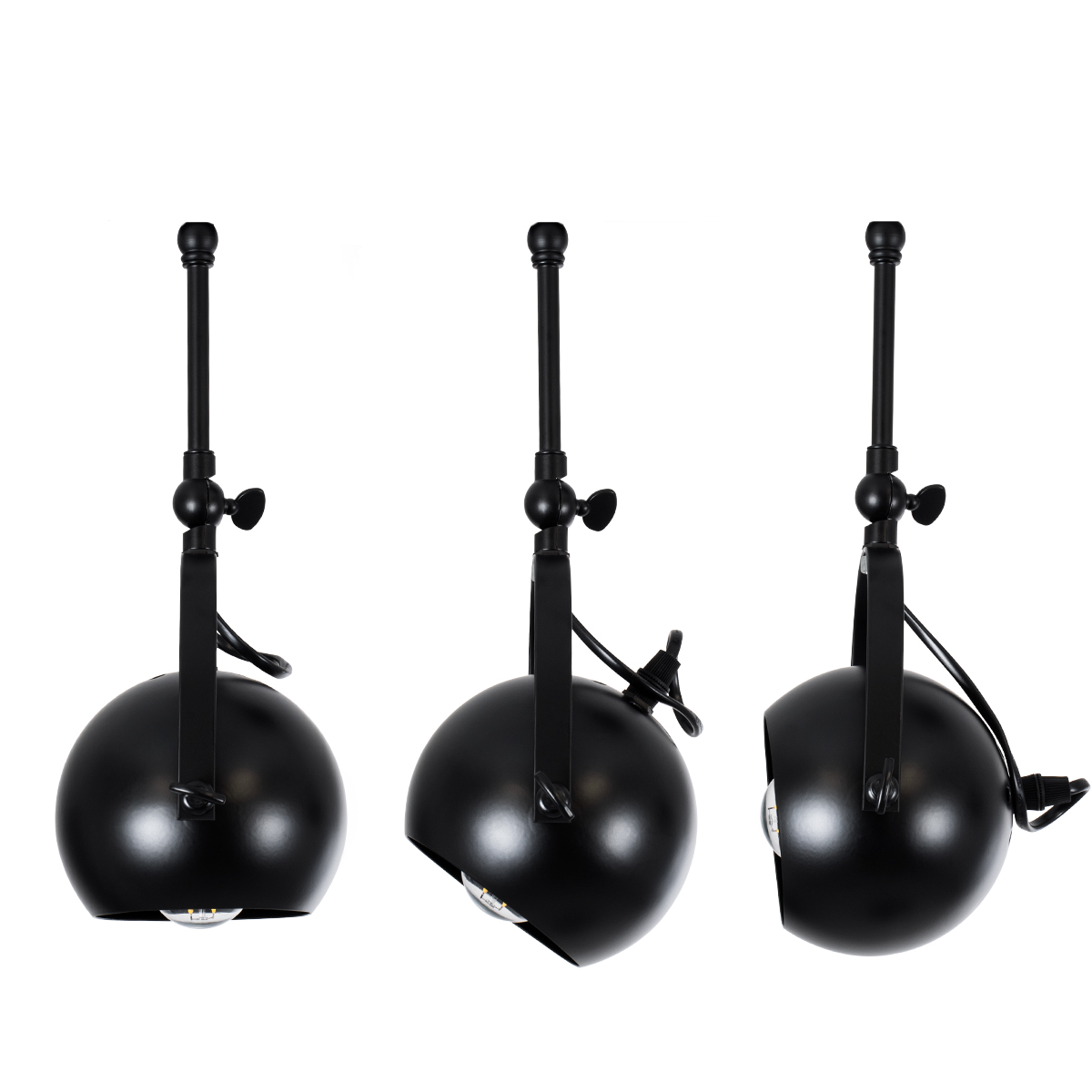 GloboStar® CANNES 01082 Μοντέρνο Φωτιστικό Οροφής Ράγα Πολύφωτο 4 x E27 IP20 Μαύρο Μέταλλο - Μ108 x Π12 x Υ48cm - Image 5