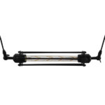 GloboStar® TUBE 01085 Vintage Κρεμαστό Φωτιστικό Ανάρτηση Μονόφωτο 1 x E27 IP20 Μαύρο Μέταλλο - Μ43 x Π11 x Υ11cm - Image 4