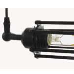 GloboStar® TUBE 01085 Vintage Κρεμαστό Φωτιστικό Ανάρτηση Μονόφωτο 1 x E27 IP20 Μαύρο Μέταλλο - Μ43 x Π11 x Υ11cm - Image 8
