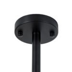GloboStar® LUNA 01087 Μοντέρνο Φωτιστικό Οροφής Καμπάνα Τριφωτο 3 x E27 IP20 Μαύρο Μέταλλο με Λευκό Γυαλί - Μ45 x Π45 x Υ40cm - Image 7