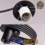 GloboStar® SELINA 01090 Μοντέρνο Φωτιστικό Οροφής Μπάλα Πολύφωτο 5 x E27 IP20 Μαύρο Μέταλλο με Λευκό Γυαλί - Μ63 x Π63 x Υ47cm - Image 7