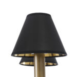 GloboStar® LIMI 01092 Vintage Κρεμαστό Φωτιστικό Καπέλο Πολύφωτο 6 x E14 IP20 Μαύρο & Χρυσό Μέταλλο με Μαύρο Ύφασμα - Μ70 x Π70 x Υ60cm - Image 8