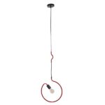 GloboStar® LIBBY 01095-1 Παιδικό Κρεμαστό Φωτιστικό Ανάρτηση Μονόφωτο 1 x E27 IP20 Κόκκινο Μέταλλο - Μ28 x Π28 x Υ16cm - Image 3