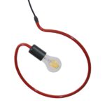 GloboStar® LIBBY 01095-1 Παιδικό Κρεμαστό Φωτιστικό Ανάρτηση Μονόφωτο 1 x E27 IP20 Κόκκινο Μέταλλο - Μ28 x Π28 x Υ16cm - Image 5