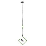 GloboStar® LIBBY 01096-1 Παιδικό Κρεμαστό Φωτιστικό Ανάρτηση Μονόφωτο 1 x E27 IP20 Πράσινο & Μαύρο Μέταλλο - Μ31 x Π31 x Υ16cm - Image 3