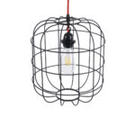 GloboStar® PARROT 01099 Μοντέρνο Κρεμαστό Φωτιστικό Πλέγμα Μονόφωτο 1 x E27 IP20 Μαύρο Μέταλλο - Μ28 x Π28 x Υ30cm - Image 6