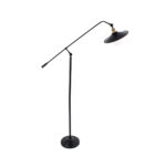 GloboStar® WYNGE 01101 Vintage Επιδαπέδιο Φωτιστικό Μονόφωτο 1 x E27 IP20 Μαύρο & Χρυσό Μέταλλο - Μ95 x Π27 x Υ174cm - Image 4