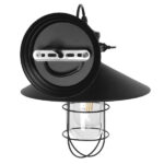 GloboStar® CELL 01118 Vintage Επιτοίχιο Φωτιστικό Απλίκα Μονόφωτο 1 x E27 IP20 Μαύρο Μέταλλο - Μ33 x Π27 x Υ33cm - Image 9