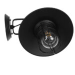 GloboStar® CELL 01118 Vintage Επιτοίχιο Φωτιστικό Απλίκα Μονόφωτο 1 x E27 IP20 Μαύρο Μέταλλο - Μ33 x Π27 x Υ33cm - Image 3