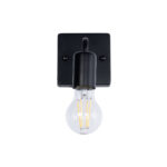 GloboStar® MISSAM 01119 Vintage Επιτοίχιο Φωτιστικό Απλίκα Μονόφωτο 1 x E27 IP20 Μαύρο Μέταλλο - Μ14 x Π20 x Υ10cm - Image 3