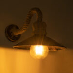 GloboStar® BRASSO 01132 Vintage Επιτοίχιο Φωτιστικό Απλίκα Μονόφωτο 1 x E27 IP20 Χάλκινο Μέταλλο με Μπεζ Σχοινί - Μ38 x Π26.7 x Υ22cm - Image 2