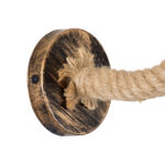 GloboStar® BRASSO 01132 Vintage Επιτοίχιο Φωτιστικό Απλίκα Μονόφωτο 1 x E27 IP20 Χάλκινο Μέταλλο με Μπεζ Σχοινί - Μ38 x Π26.7 x Υ22cm - Image 6