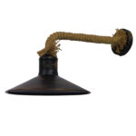 GloboStar® CARVIA 01136 Vintage Επιτοίχιο Φωτιστικό Απλίκα Μονόφωτο 1 x E27 IP20 Χάλκινο Μέταλλο με Μπεζ Σχοινί - Μ50 x Π27 x Υ25cm - Image 3
