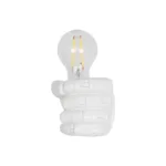 GloboStar® FIST 01137 Μοντέρνο Επιτοίχιο Φωτιστικό Απλίκα Μονόφωτο 1 x E27 IP20 Λευκό Γύψο - Μ15 x Π10 x Υ10cm - Image 4