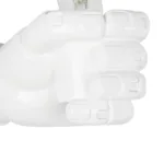GloboStar® FIST 01137 Μοντέρνο Επιτοίχιο Φωτιστικό Απλίκα Μονόφωτο 1 x E27 IP20 Λευκό Γύψο - Μ15 x Π10 x Υ10cm - Image 5