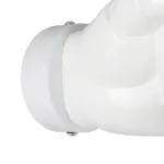 GloboStar® FIST 01137 Μοντέρνο Επιτοίχιο Φωτιστικό Απλίκα Μονόφωτο 1 x E27 IP20 Λευκό Γύψο - Μ15 x Π10 x Υ10cm - Image 6