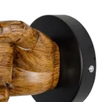 GloboStar® FIST 01138 Μοντέρνο Επιτοίχιο Φωτιστικό Απλίκα Μονόφωτο 1 x E27 IP20 Καφέ Γύψο - Μ15 x Π10 x Υ10cm - Image 6