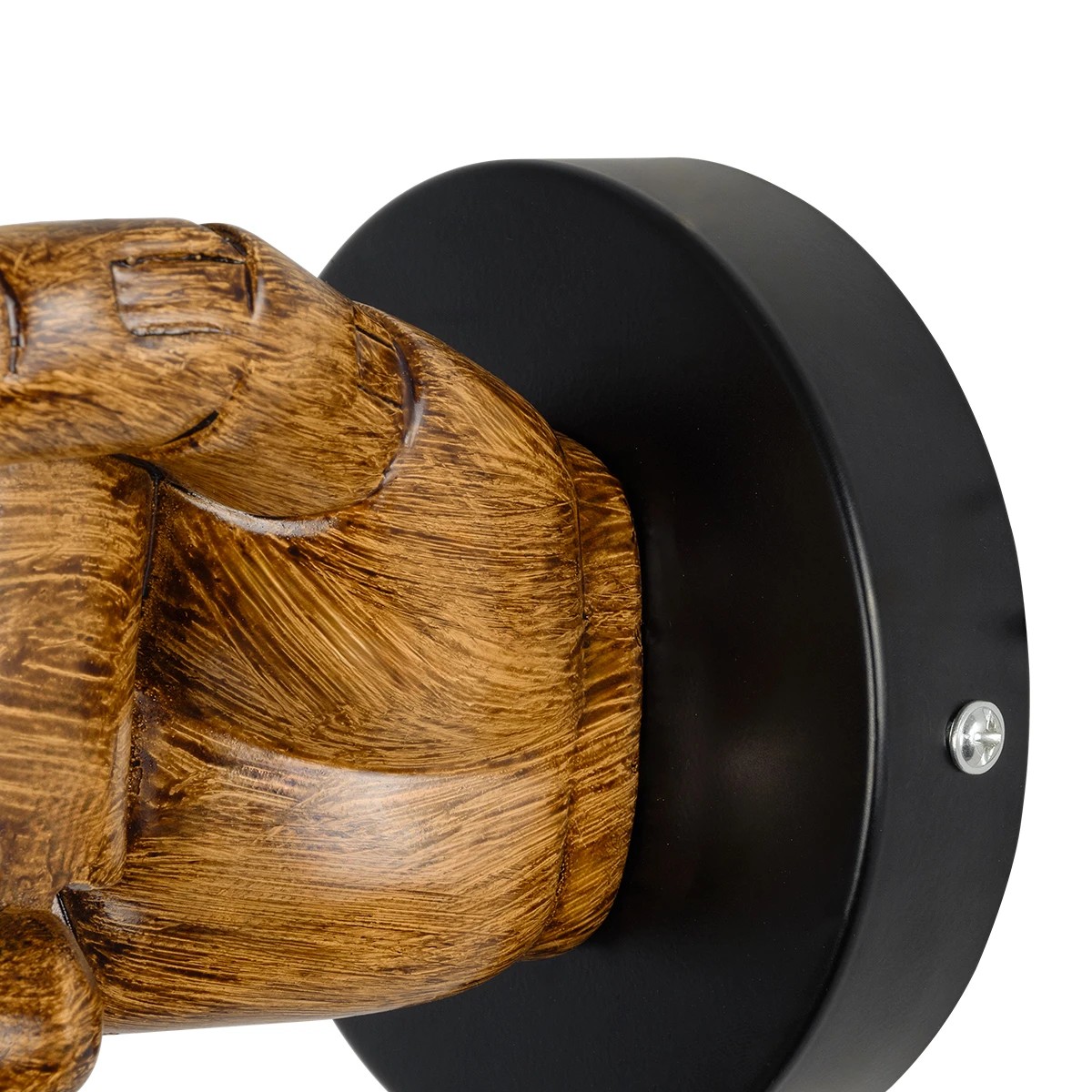 GloboStar® FIST 01138 Μοντέρνο Επιτοίχιο Φωτιστικό Απλίκα Μονόφωτο 1 x E27 IP20 Καφέ Γύψο - Μ15 x Π10 x Υ10cm - Image 6