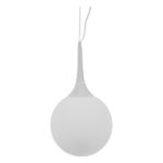 GloboStar® SPHERE 01143 Μοντέρνο Κρεμαστό Φωτιστικό Μπάλα Μονόφωτο 1 x E27 IP20 Λευκό Γυαλί - Μ25 x Π25 x Υ46.5cm - Image 3