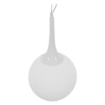 GloboStar® SPHERE 01143 Μοντέρνο Κρεμαστό Φωτιστικό Μπάλα Μονόφωτο 1 x E27 IP20 Λευκό Γυαλί - Μ25 x Π25 x Υ46.5cm - Image 4