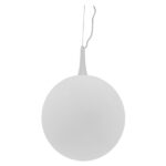 GloboStar® SPHERE 01143 Μοντέρνο Κρεμαστό Φωτιστικό Μπάλα Μονόφωτο 1 x E27 IP20 Λευκό Γυαλί - Μ25 x Π25 x Υ46.5cm - Image 5