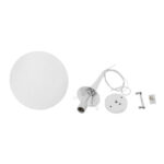 GloboStar® SPHERE 01143 Μοντέρνο Κρεμαστό Φωτιστικό Μπάλα Μονόφωτο 1 x E27 IP20 Λευκό Γυαλί - Μ25 x Π25 x Υ46.5cm - Image 6