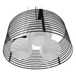GloboStar® KEVIA 01150 Μοντέρνο Κρεμαστό Φωτιστικό Πλέγμα Τρίφωτο 3 x E27 IP20 Μαύρο Μέταλλο με Λευκό Γυαλί - Μ40 x Π40 x Υ17.5cm - Image 4