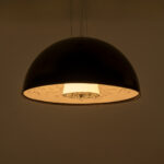 GloboStar® SERENIA 01151 Μοντέρνο Κρεμαστό Φωτιστικό Καμπάνα Μονόφωτο 1 x E27 IP20 Μαύρο & Άσπρο Γύψο - Μ40 x Π40 x Υ20cm - Image 2