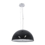 GloboStar® SERENIA 01151 Μοντέρνο Κρεμαστό Φωτιστικό Καμπάνα Μονόφωτο 1 x E27 IP20 Μαύρο & Άσπρο Γύψο - Μ40 x Π40 x Υ20cm - Image 3