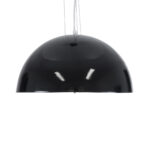 GloboStar® SERENIA 01151 Μοντέρνο Κρεμαστό Φωτιστικό Καμπάνα Μονόφωτο 1 x E27 IP20 Μαύρο & Άσπρο Γύψο - Μ40 x Π40 x Υ20cm - Image 4
