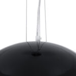 GloboStar® SERENIA 01151 Μοντέρνο Κρεμαστό Φωτιστικό Καμπάνα Μονόφωτο 1 x E27 IP20 Μαύρο & Άσπρο Γύψο - Μ40 x Π40 x Υ20cm - Image 7