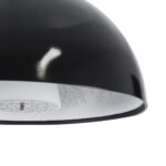 GloboStar® SERENIA 01151 Μοντέρνο Κρεμαστό Φωτιστικό Καμπάνα Μονόφωτο 1 x E27 IP20 Μαύρο & Άσπρο Γύψο - Μ40 x Π40 x Υ20cm - Image 8