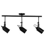 GloboStar® HOLLYWOOD 01155 Vintage Φωτιστικό Οροφής Ράγα Τρίφωτο 3 x E27 IP20 Μαύρο Μέταλλο - Μ13 x Π78 x Υ38cm - Image 5