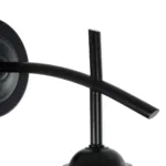 GloboStar® ISEN 01157 Μοντέρνο Επιτοίχιο Φωτιστικό Απλίκα Μονόφωτο 1 x E27 IP20 Μαύρο Μέταλλο με Λευκό Γυαλί - Μ24 x Π15 x Υ27cm - Image 5