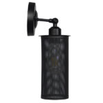 GloboStar® HOLVIA 01160 Vintage Επιτοίχιο Φωτιστικό Απλίκα Μονόφωτο 1 x E27 IP20 Μαύρο Μέταλλο - Μ16 x Π12 x Υ34cm - Image 8