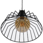 GloboStar® TERE 01165 Vintage Κρεμαστό Φωτιστικό Καμπάνα Μονόφωτο 1 x E27 IP20 Μαύρο Μέταλλο - Μ30 x Π30 x Υ25cm - Image 5