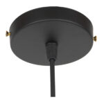 GloboStar® CARAVEL 01167 Vintage Κρεμαστό Φωτιστικό Καμπάνα Μονόφωτο 1 x E27 IP20 Μαύρο & Χρυσό Μέταλλο - Μ22 x Π22 x Υ13cm - Image 7
