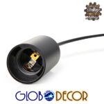 GloboStar® WIRED 01173 Vintage Κρεμαστό Φωτιστικό Πλέγμα Πολύφωτο 10 x E27 Μαύρο Μέταλλο με Μαύρο Πλαστικό - 200cm - Image 3