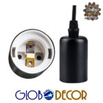 GloboStar® WIRED 01173 Vintage Κρεμαστό Φωτιστικό Πλέγμα Πολύφωτο 10 x E27 Μαύρο Μέταλλο με Μαύρο Πλαστικό - 200cm - Image 2