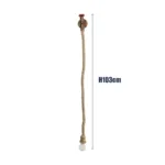 GloboStar® TROUVER 01183 Vintage Επιτοίχιο Φωτιστικό Απλίκα Μονόφωτο 1 x E27 IP20 Μπρούτζινο & Κόκκινο Μέταλλο με Μπεζ Σχοινί Μ14.5 x Π3.3 x Υ16cm - Image 5